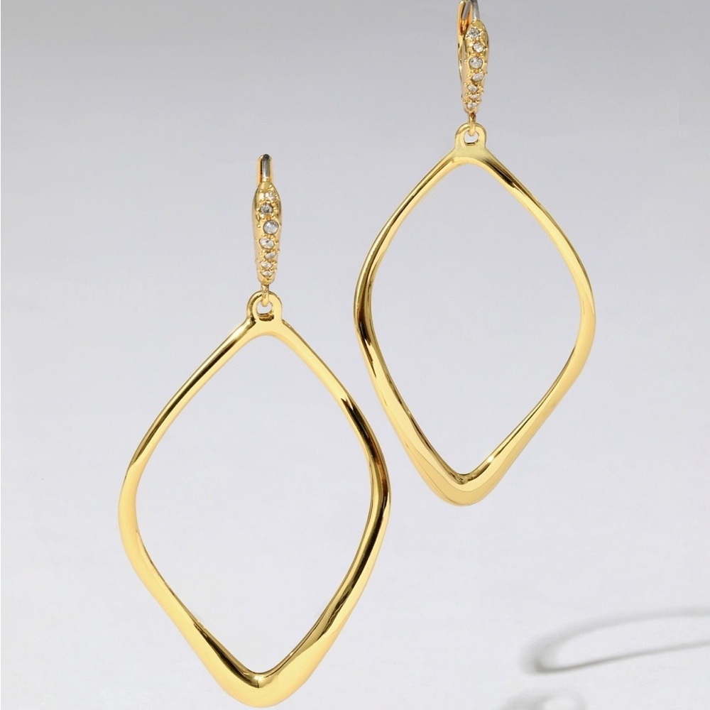 Alexis Bittar Aura earrings gold and crystals